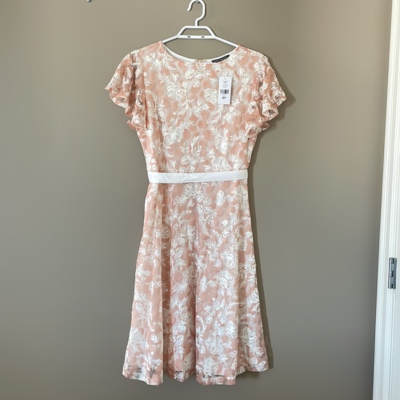 Flutter sleeve lace dress SUZY SHIER - Picture 4 of 11